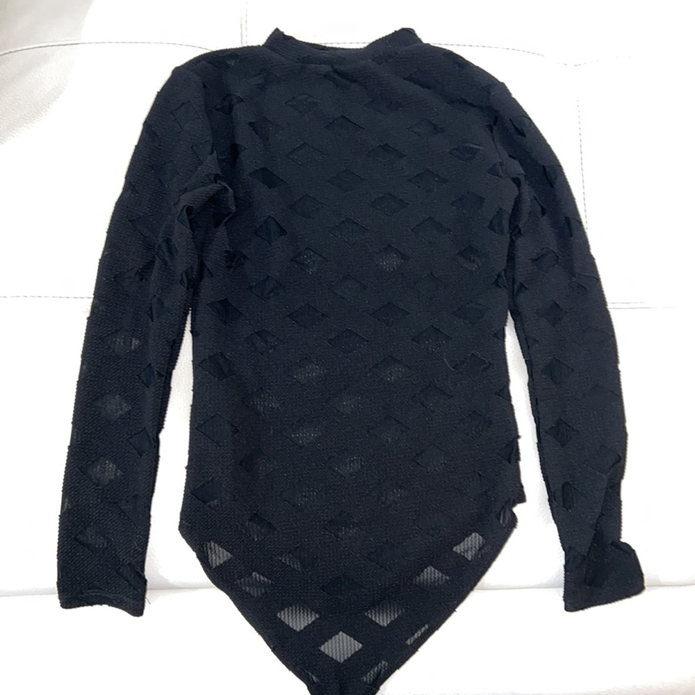 Fashion nova long sleeve mesh body suit